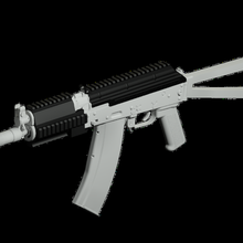 ak74u modernizado arquitectura airsoft ak74m ak74 Kalashnikov guardamanos aeg 3d print model - Mito3D
