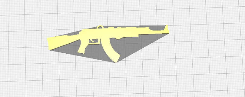 ak 47 portachiavi pistola ak47 3d print model - Mito3D