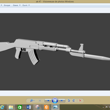 ak 47 russo art l'arma fuoco pistole 3d print model - Mito3D