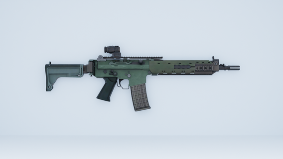 ak 5c assault rifle swedish ak5 ak5c sweden lowpoly stl obj print 3dprint ready fn fnc military gun 3d print model - Mito3D