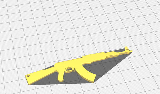 ak llavero pistola 3d print model - Mito3D