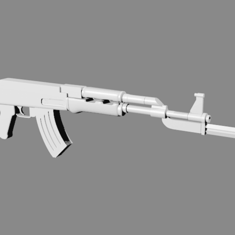 ak 47 russian game weapon fire guns 3D print model - Mito3D