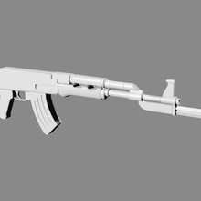 ak 47 russische Spiel Waffe Feuer Waffen 3d print model - Mito3D