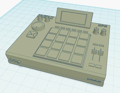 akai mpc placa giratoria rasguño mezcla dj rap coleccionista miniatura golpear hip hop 3d print model - Mito3D