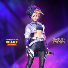 Akali ligue légendes fanart Jeu ligne personnage guerrier assassin fille lol sauvage 3d print model - Mito3D