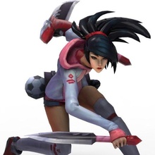 akali all-star - league legends game action figure champion statue online toy lol skin star 3d print model - Mito3D