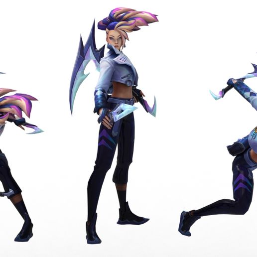 akali kda - league legends game action figure champion statue online toy lol skin allout 3D print model - Mito3D