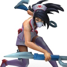 Akali infirmière ligue légendes Jeu action figure champion statue ligne jouet lol peau 3d print model - Mito3D