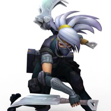 akali silverfang - league legends game action figure champion statue online toy lol skin 3d print model - Mito3D