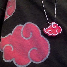 akatsuki cloud necklacekeychain fashion accessory anime jewelry naruto accessories 3d print model - Mito3D