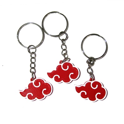 akatsuki cloud nube keychain - key ring naruto jewelry sasuke shippuden keyring uzumaki anime 3d print model - Mito3D