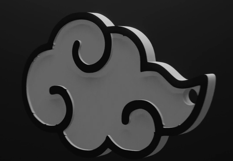 akatsuki cloud narute keychain 3d print model - Mito3D