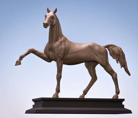mente teke mane2 caballo estatua 3dprint arte decoración miniaturas cifras clásico highpoly escultura animal mamífero montar 3d print model - Mito3D