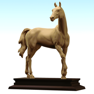 mente teke melena caballo estatua 3dprint Arte decoración miniaturas cifras caballos montar clásico highpoly escultura animal caldeos enfermo 3d print model - Mito3D