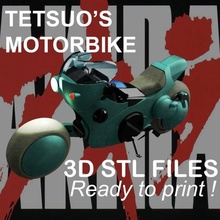 akira's tetsuo's motorbike v2 gadget akira bike tetsuo movie 1988 kaneda 3d print model - Mito3D