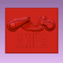 Akira placa Arte firmar bicicleta 3d print model - Mito3D