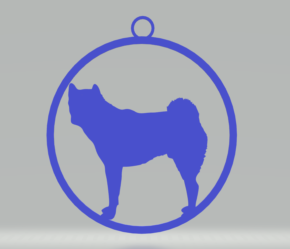 akita ornament dog noel 3D print model - Mito3D