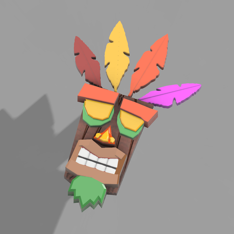 aku crash bandicoot juego accidente bandicuts la escultura 3D print model - Mito3D