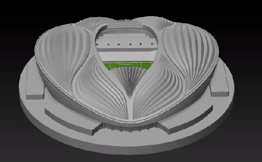al janub estádio futebol fifa mundo copo Catar 3d print model - Mito3D