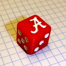 alabama crimson tide dice game 3d print model - Mito3D