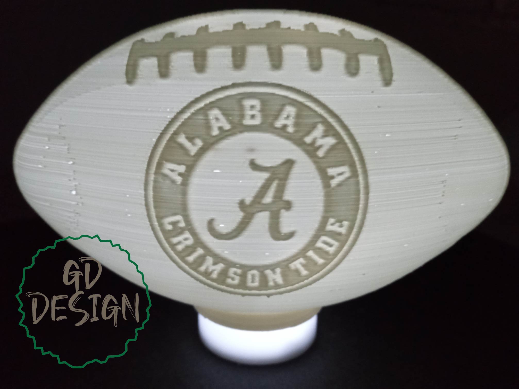 alabama kızıl gelgit Futbol ışık tealight okuma Parti cor 3D print model - Mito3D