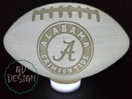 Alabama cramoisi marée Football lumière bougie chauffe plat train lire fête cor 3d print model - Mito3D