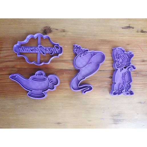 aladdin kurabiye kesici Ayarlamak Disney kesiciler fondan fırın 3D print model - Mito3D
