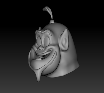 Aladdin génie masque libre stl 3d print model - Mito3D