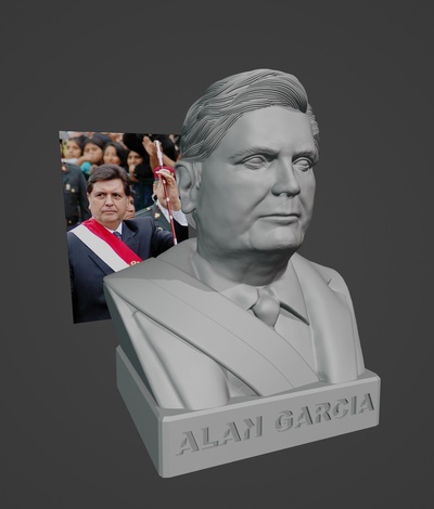alan garc busto ehemalige präsident of peru kunst garcia 3d print model - Mito3D