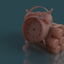 alarm clock piggy bank 3d print model - Mito3D
