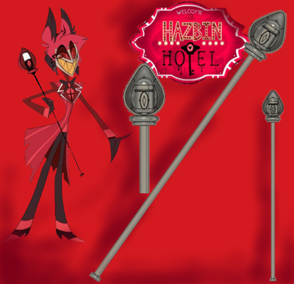 alastor demone personale hazbin hotel cosplay puntello 3d print model - Mito3D