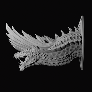 alatreon elder dragon monster hunter wall mount - trophy decoration reptile mh decor gift head sculpt 3d print model - Mito3D