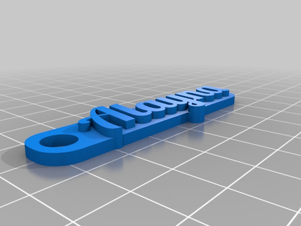 alayna keychain customized keychains 3d print model - Mito3D