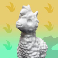 alba alpaca jogo animais bonito da fazenda lhama 3d print model - Mito3D
