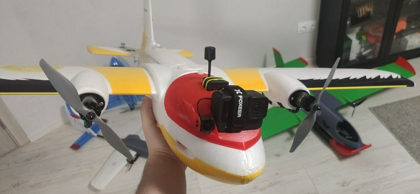 albabird canopée o3 gopro11 go pro dji fpv avion rc 3d print model - Mito3D