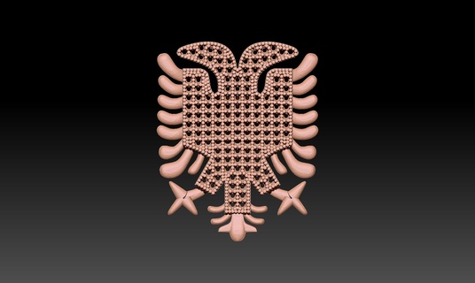 albanisch Adler siptar Halskette Schmuck 3d print model - Mito3D