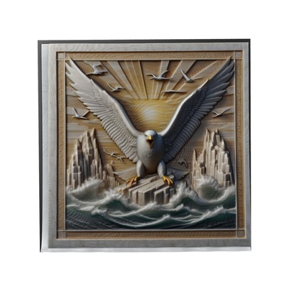 albatroz animal alívio arte animais yeggi mito3d fracasso google pingentes medalhão relief wall art parede 3d print model - Mito3D