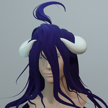 albedo chifres soberano anime moda cosplay súcubo fantasia suporte 3d print model - Mito3D