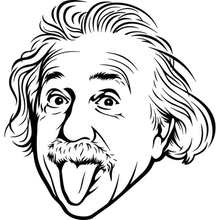 Albert Einstein décor mur célébrité scientifique mathématicien intellectuel 3d print model - Mito3D