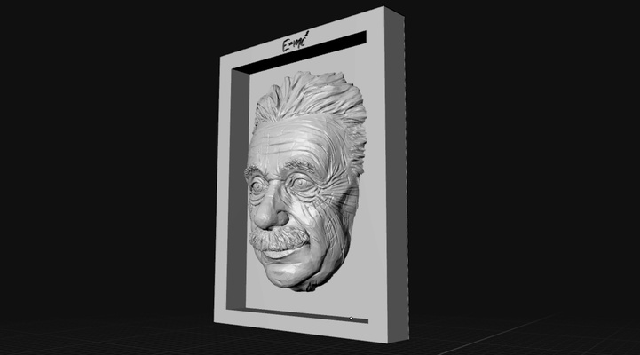 albert einstein 3d vesika çerçeve sanat nikola tesla emc2 3d print model - Mito3D