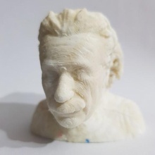Albert Einstein buste moule art bureau décoration jouet math poly 3d print model - Mito3D