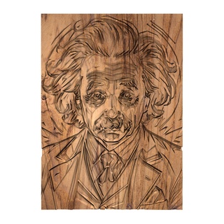 albert einstein low poly home decor wall art Art science physics quotes portrait quote scientist 3d print model - Mito3D