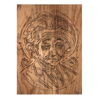 albert einstein low poly home decor wall art Art science physics quotes portrait quote scientist 3d print model - Mito3D
