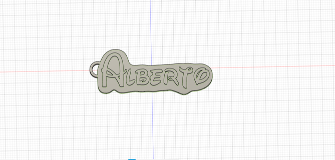 Alberto porte clés 3d print model - Mito3D