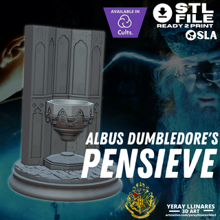 albus dumbledore's pensieve harry potter dumbledore hogwarts sculpture decoration fanart 3d print model - Mito3D
