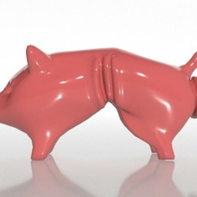 alcancia porco desnutrido hucha arte brinquedo porquinho banco peggboard 3d print model - Mito3D