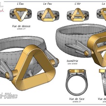 alchi-ring bijoux les anneaux bijou bague 3d print model - Mito3D