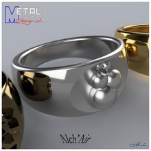 alchiring n 2 jóias anéis anel jewlery bijoux bague 3d print model - Mito3D