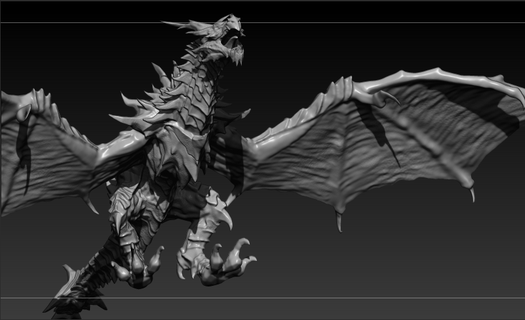 alduin dragon - skyrim Game 3d print model - Mito3D