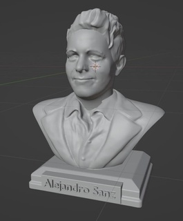 alejandro sanz busto cantante Alejandro España baladas artista música 3d print model - Mito3D